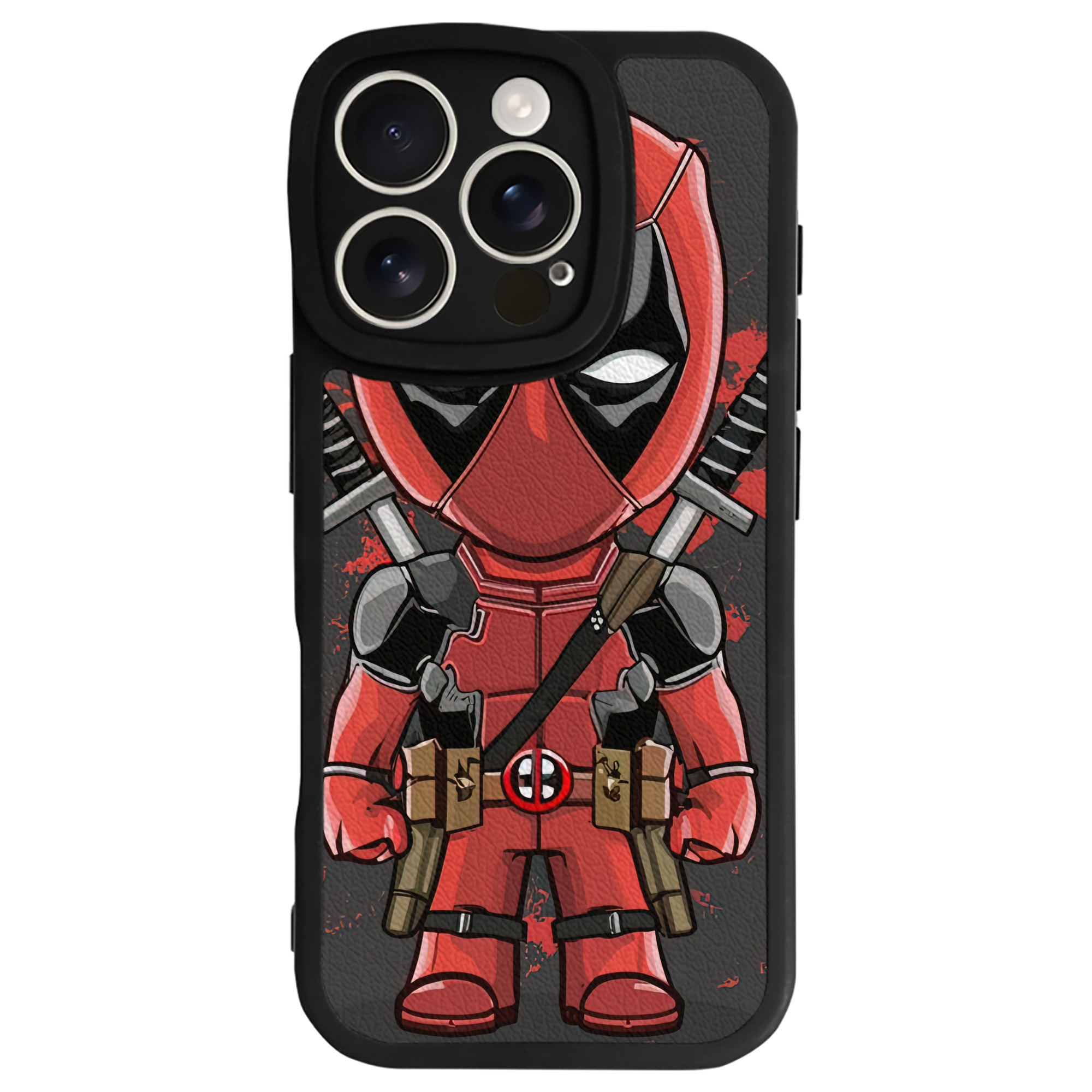 （画像用） Deadpool デッドプール 【iPhone 16シリーズ対応】シリコンスマホケース（レザー調） 材質：シリコン